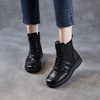 头层牛皮马丁靴靴，复古休闲百搭短筒系带真皮德训女鞋ZM258703 商品缩略图2