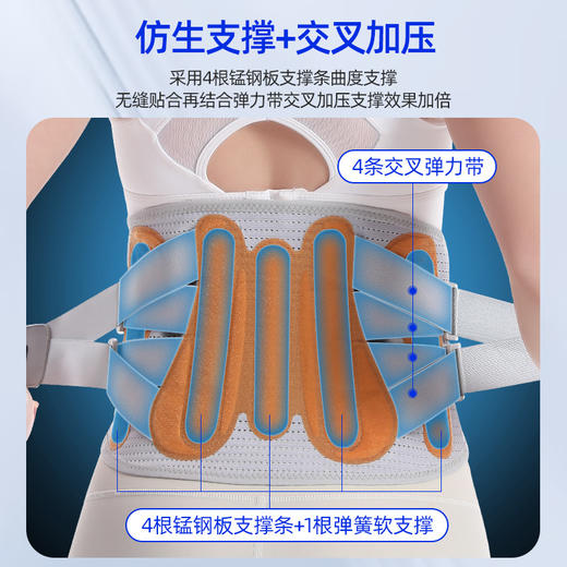 新款新品热压护腰带钢板支撑保暖垫四季透气腰托腰椎间盘腰肌护腰劳损 商品图1