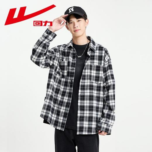 男士长袖衬衫外套2025新款秋季男款美式复古休闲格子衬衣男装寸衫 商品图0
