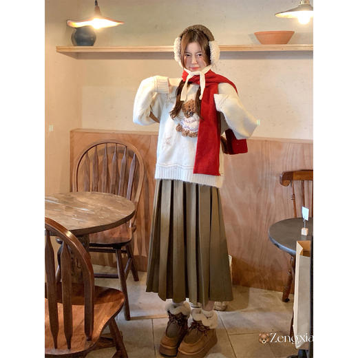 <曾小咸推荐>3.3 现货秒杀 ！微信超特价！韩系小熊植绒毛衣 日常209.99 立减120 秒杀89.99！！ 商品图4