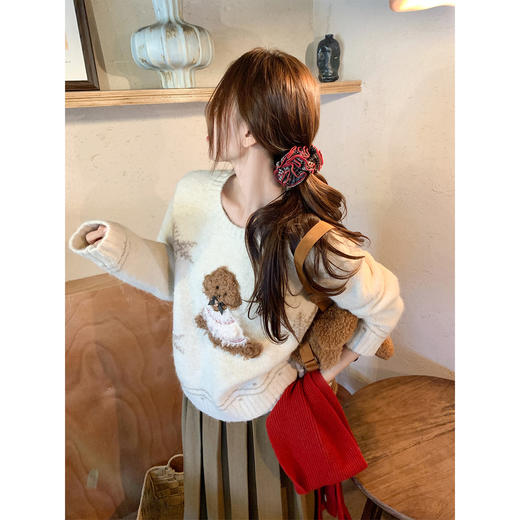 <曾小咸推荐>3.3 现货秒杀 ！微信超特价！韩系小熊植绒毛衣 日常209.99 立减120 秒杀89.99！！ 商品图2