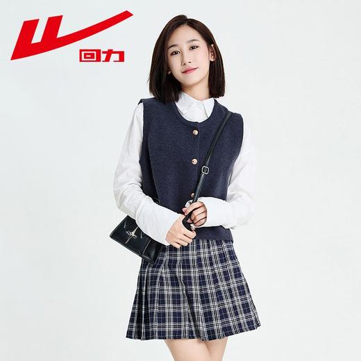 回力针织马甲女2025春季新款外搭宽松衬衫叠穿短款针织背心马甲女 商品图0