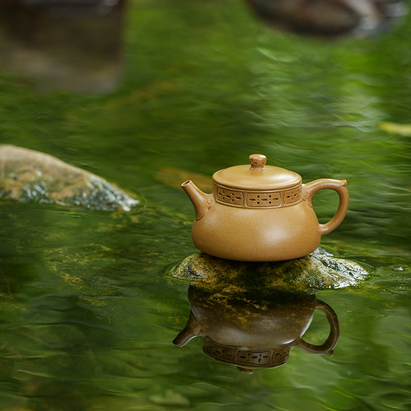 龙德堂陶艺 汤宣武制《锦绣前程》原矿黄金段 150cc 库存请咨询客服