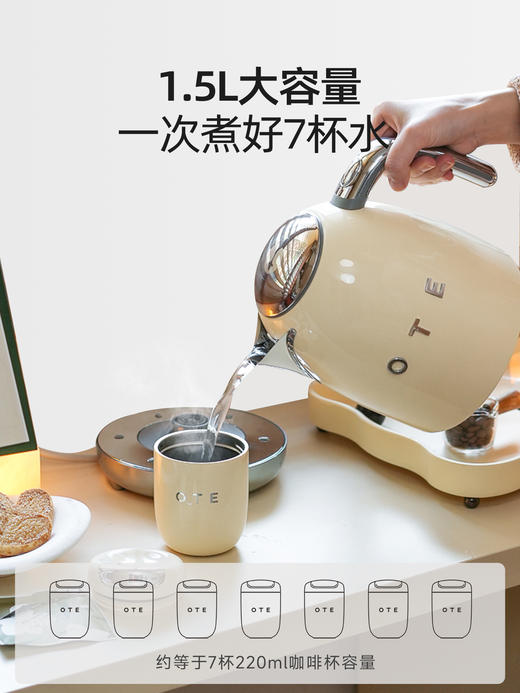 【OTE温控电热水壶】欧堤烧水壶316不锈钢恒温壶智能电热开水壶家用保温一体大容量 商品图1