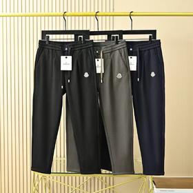 Moncler 蒙口 2025秋冬季男士斜纹远加绒加厚锥形直筒休闲裤