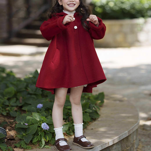 裁缝学苑TS29双面羊绒儿童连帽大衣纸样斗篷毛呢童装做衣服样板裁剪图 商品图2