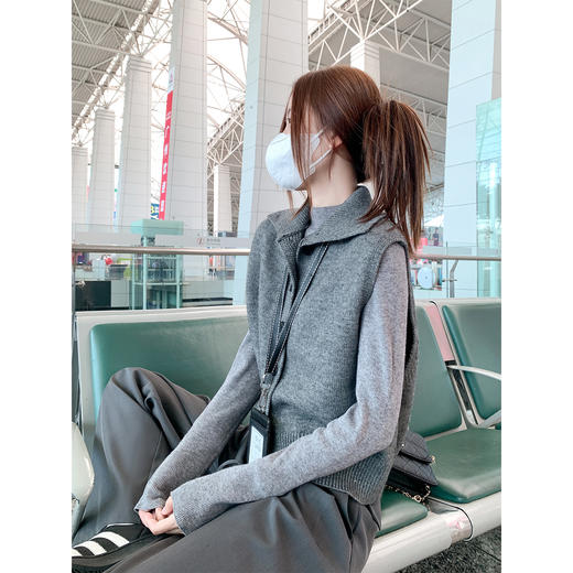 <曾小咸推荐>3.22现货秒杀 ！微信超特价！两穿高领毛织马甲背心 日常169.99 立减90 秒杀79.99！！抽绳直筒西装裤（加厚）秒杀89.99！！ 商品图2