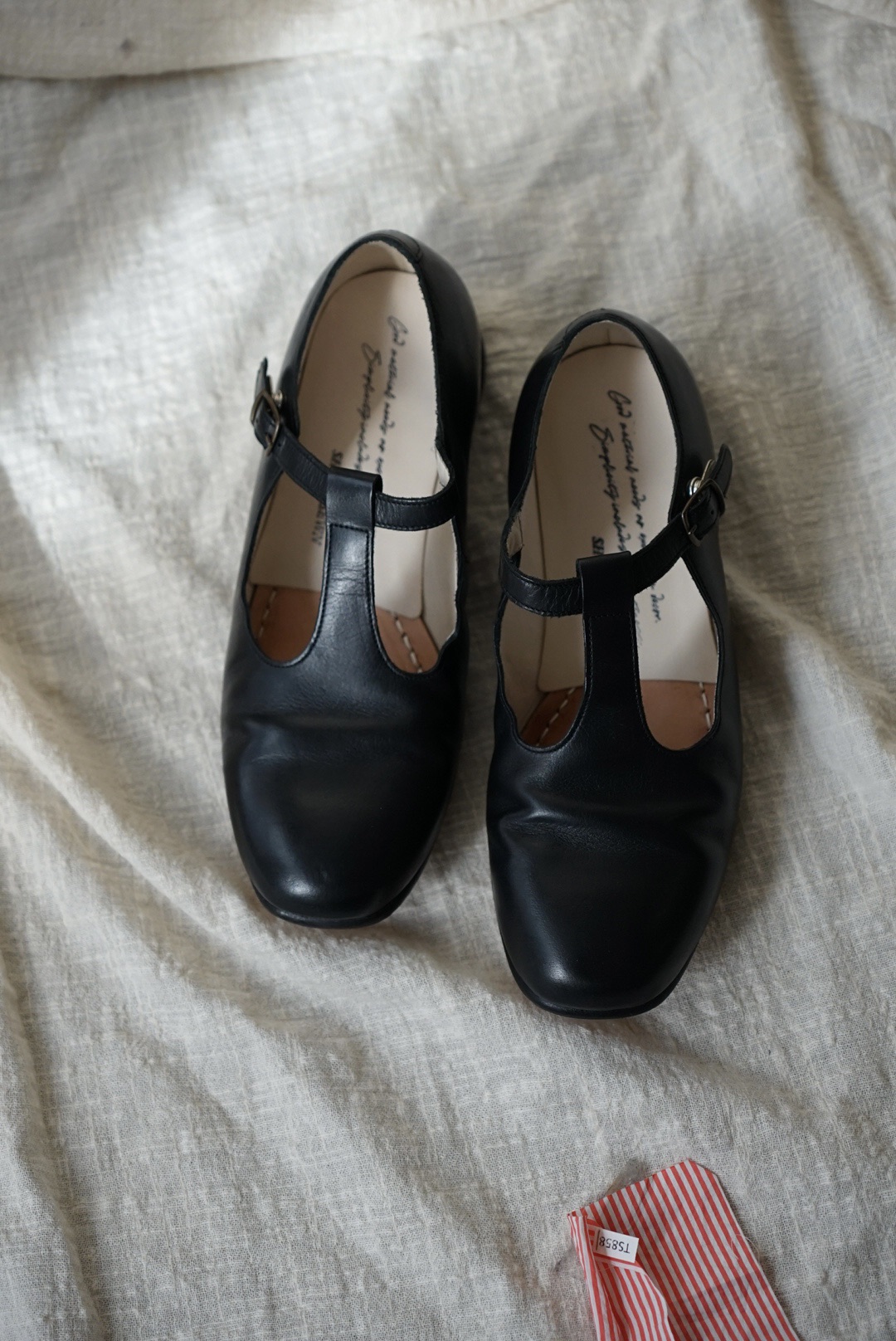 SHOE&SEWN黑色Eileen手工鞋