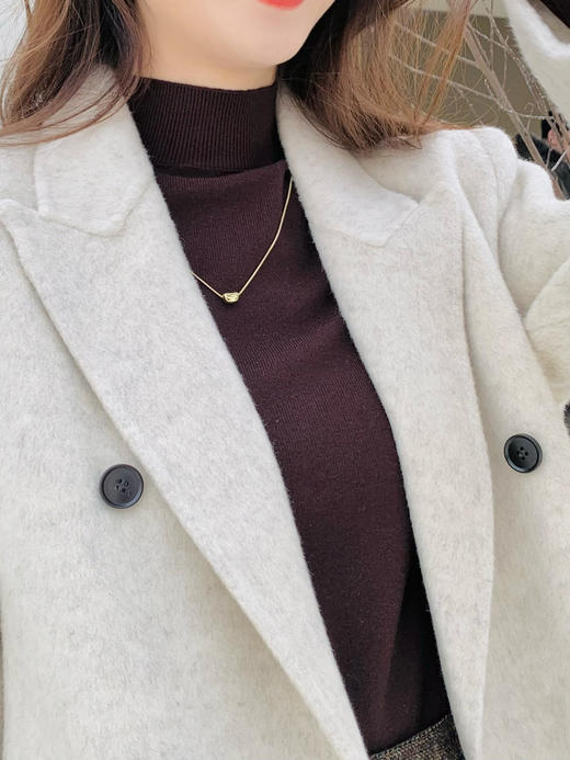 【百图lulu定制】【小金链针织衫】安迪绒  抗起球 半高领 长袖 针织衫 打底衫 商品图1