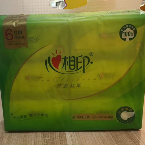 DT15130心相印三层130抽茶语面巾纸1*12*6