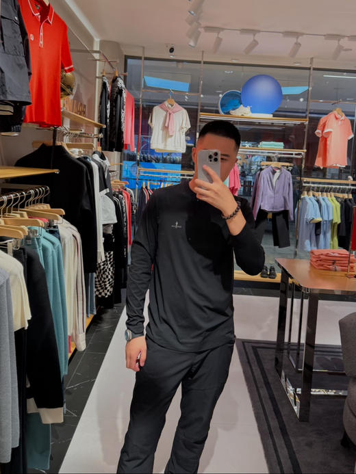 正品比音勒芬高领四面弹轻量科技面料内里抓绒保暖T恤，M-3XL 商品图1