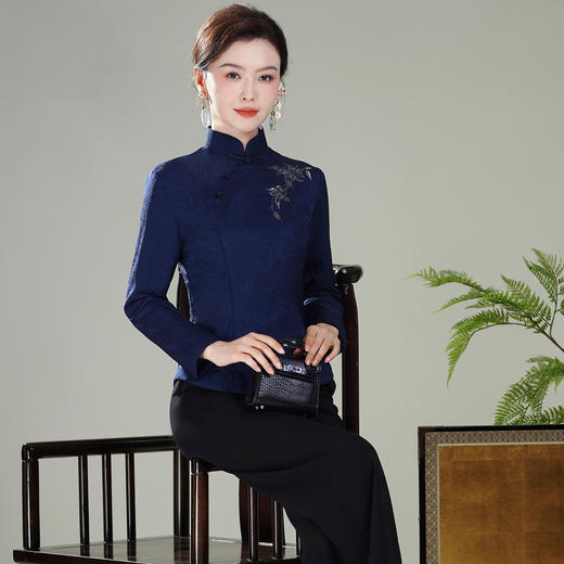 【兰和】刺绣新中式国风加厚夹棉，保暖旗袍唐装上衣XGT-T25123 商品图3