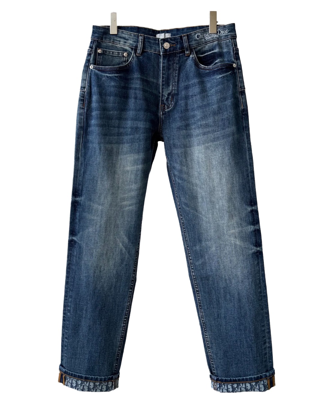 男款洗水微弹直筒牛仔裤长裤la010