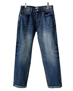 男款洗水微弹直筒牛仔裤长裤la010