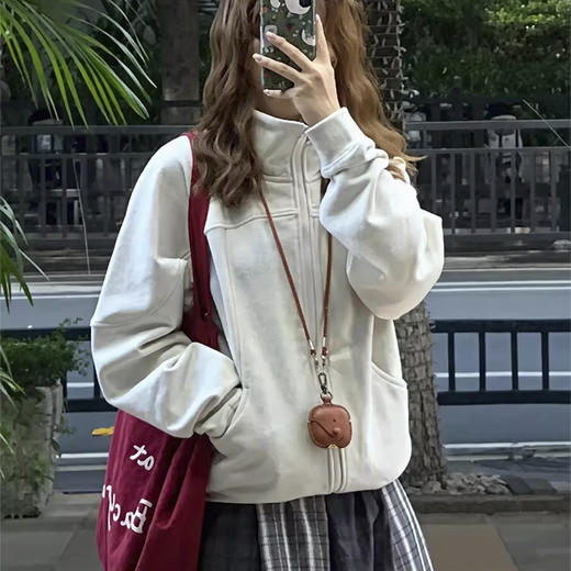 裁缝学苑AQ571设计感拼接立领卫衣纸样新款开衫外套打版裁剪图纸 商品图4