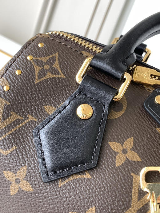 秋冬特惠💰1300 渠道级LV【全钢五金 变码芯片】te级LV 全套包装 M13146老花杏 Speedy Trunk 手袋 商品图5