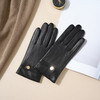 雀说 小羊皮真皮手套女士冬季加绒加厚触屏保暖手套8090 商品缩略图3