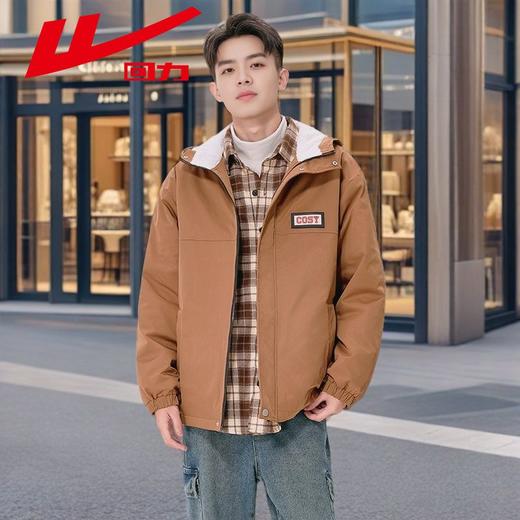 回力棉服男款2025冬季新款加厚保暖棉袄男士工装连帽棉衣外套男潮 商品图3
