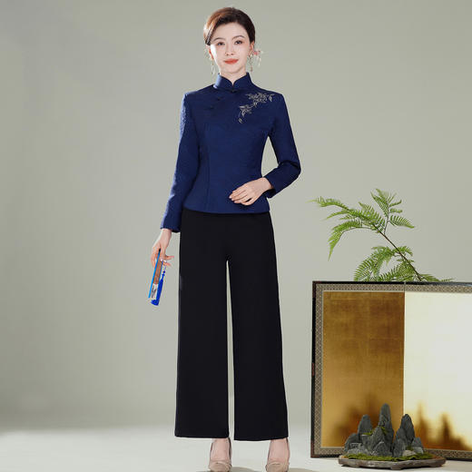 【兰和】刺绣新中式国风加厚夹棉，保暖旗袍唐装上衣XGT-T25123 商品图1