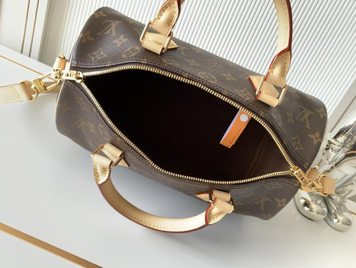 秋冬特惠💰1270 渠道级LV【全钢金色五金 MB163c01变码芯片】te级LV 全套包装 M46980老花 Speedy 系列手袋 商品图8