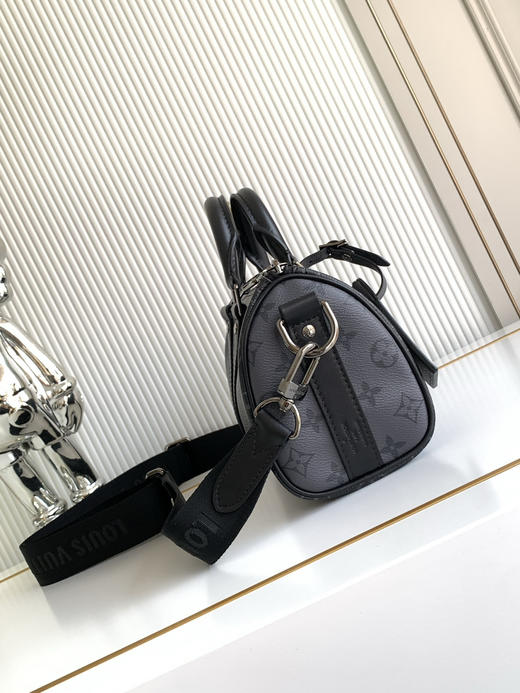 秋冬特惠💰1250 渠道级LV【全钢五金 原厂皮MB163c01变码芯片】te级LV 全套包装 M46271黑花 本款Keepall 25 手袋 商品图1