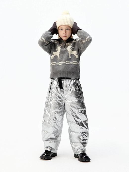 【云粉节】8楼摩安珂儿童little MO&Co.25年冬季新款100%羊毛麋鹿提花套头男女同款毛织上衣KBE4SWT020【吊牌价：799 元 ，活动价：719元】 商品图1