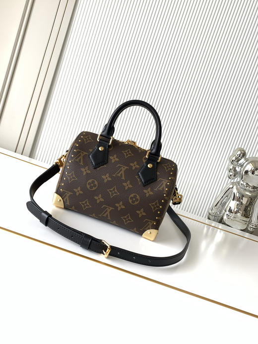 秋冬特惠💰1300 渠道级LV【全钢五金 变码芯片】te级LV 全套包装 M13146老花杏 Speedy Trunk 手袋 商品图2