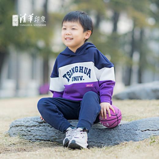 清华文创拼色英文帽衫儿童款 商品图3