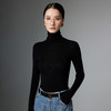 丁摩 精纺超细100纯羊毛衫女高领打底衫薄款针织毛衣8820F 商品缩略图3