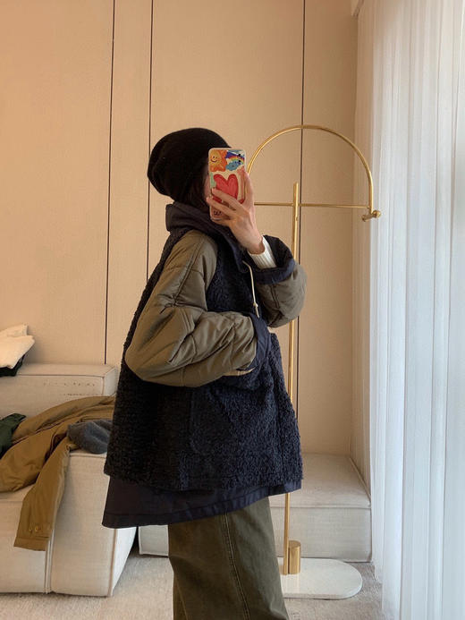 1123-6 一手货源 日系高端 45R 双面穿 夹克外套 轻盈保暖 宽松舒适 两种气质 商品图11