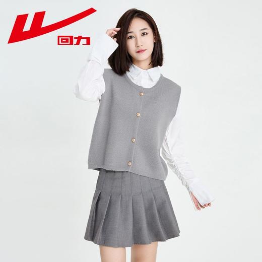 回力针织马甲女2025春季新款外搭宽松衬衫叠穿短款针织背心马甲女 商品图5