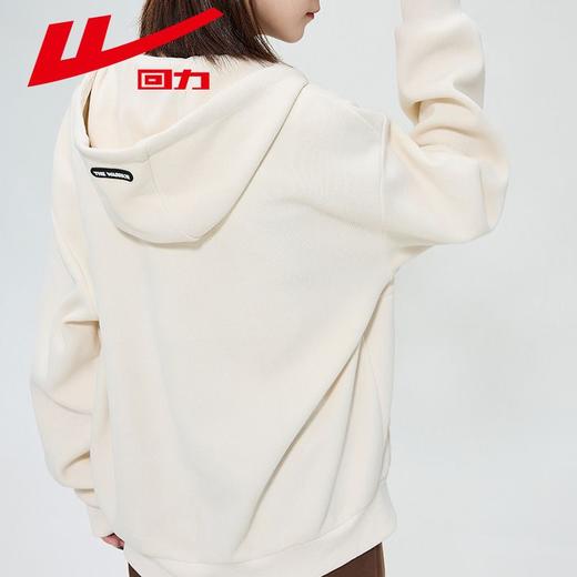 回力连帽开衫卫衣女2025春秋款加厚休闲上衣女士个性简约外套女款 商品图8