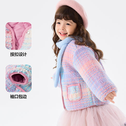 【直降】【绗棉加厚】嘟嘟家女童甜美外套秋冬女宝加厚上衣女孩冬装洋气C5DWT042 商品图2
