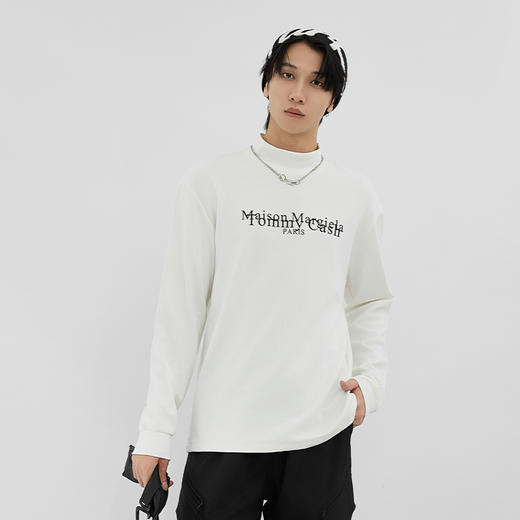 【断码清仓】HX 秋冬季中领长袖T恤Y102340003101/02 商品图3