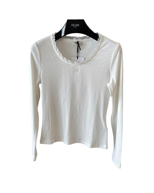 女款修身蕾丝边长袖打底衫ba008 商品图0