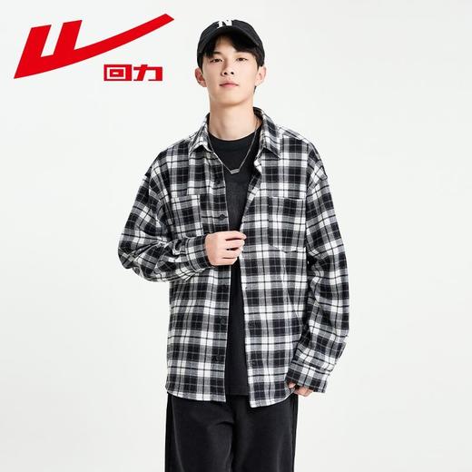 男士长袖衬衫外套2025新款秋季男款美式复古休闲格子衬衣男装寸衫 商品图3