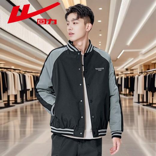 回力美式夹棉棒球服外套男款冬季2025新款重磅运动休闲夹克上衣潮 商品图8
