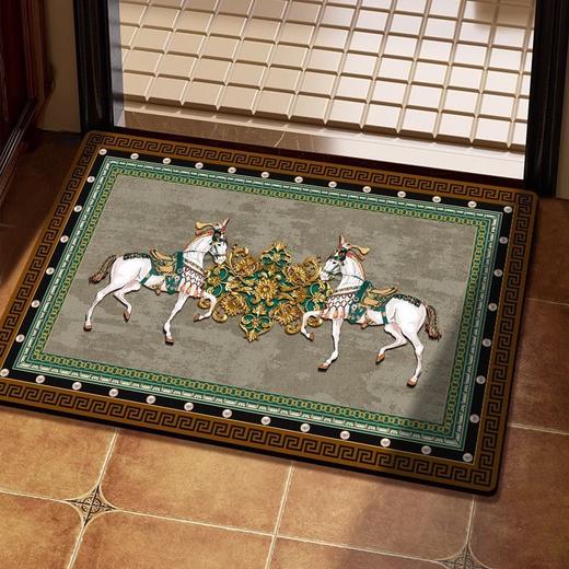 马到成功卫生间地垫硅藻泥吸水防滑垫轻奢复古款浴室地毯门口免洗耐脏脚垫 商品图3