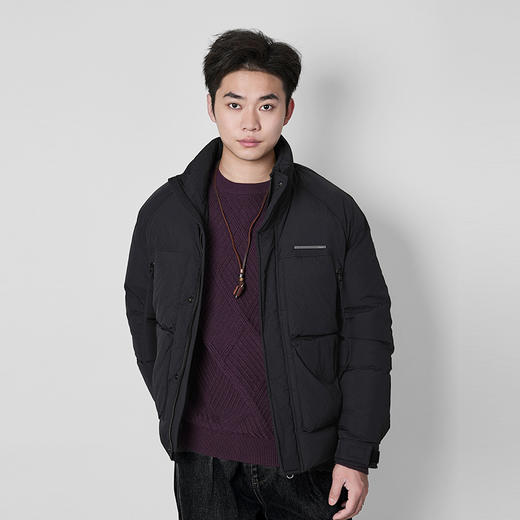 HX 冬季短款立领羽绒服90白鸭绒工装Z100440057101 商品图0