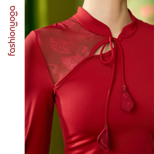 凡圣瑜伽新中式花朵长袖 FC15373 商品图7