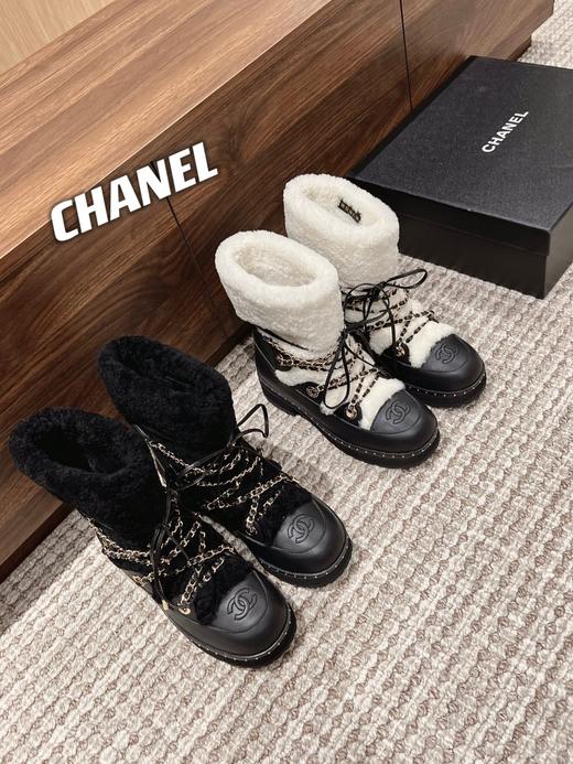 香奈儿  秋冬羊毛短靴 皮毛一体材质和小牛皮搭配(DBG) 商品图0