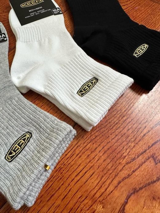一组(黑白灰各1) 美户外品牌Keen刺绣中筒袜三双装 商品图5
