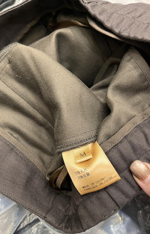 原单新款天丝亚麻厚实阔腿直筒裤 商品图8