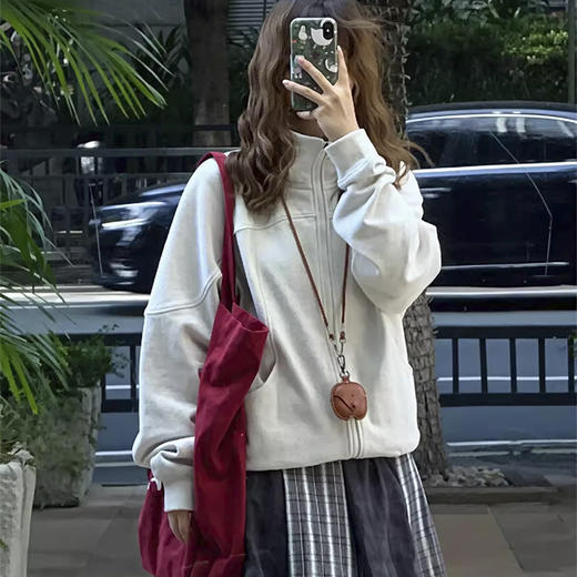 裁缝学苑AQ571设计感拼接立领卫衣纸样新款开衫外套打版裁剪图纸 商品图1