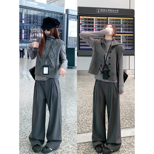 <曾小咸推荐>3.22现货秒杀 ！微信超特价！两穿高领毛织马甲背心 日常169.99 立减90 秒杀79.99！！抽绳直筒西装裤（加厚）秒杀89.99！！ 商品图1