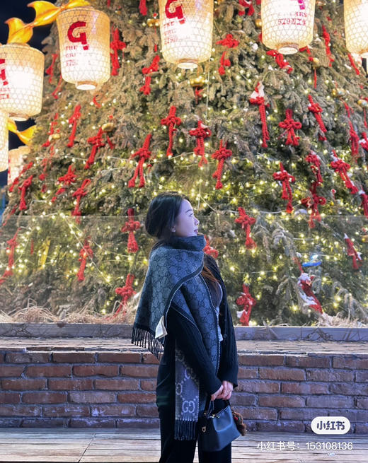 g家羊毛老花围巾围脖 商品图3