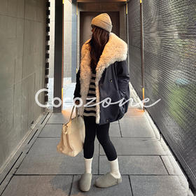 COCO ZONE 刘 一一"多瑙河"90白鹅绒芭莎羊毛毛领鹅绒服CD2A3067