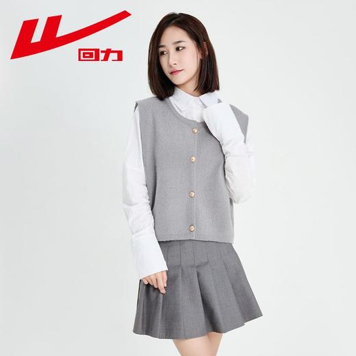 回力针织马甲女2025春季新款外搭宽松衬衫叠穿短款针织背心马甲女 商品图6