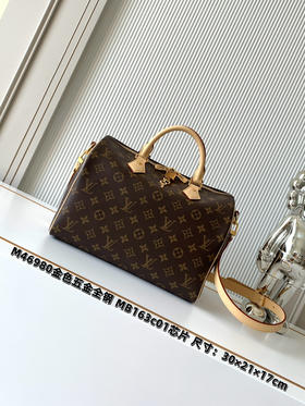 秋冬特惠💰1270 渠道级LV【全钢金色五金 MB163c01变码芯片】te级LV 全套包装 M46980老花 Speedy 系列手袋
