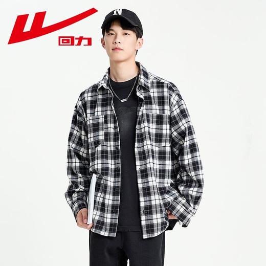 男士长袖衬衫外套2025新款秋季男款美式复古休闲格子衬衣男装寸衫 商品图1